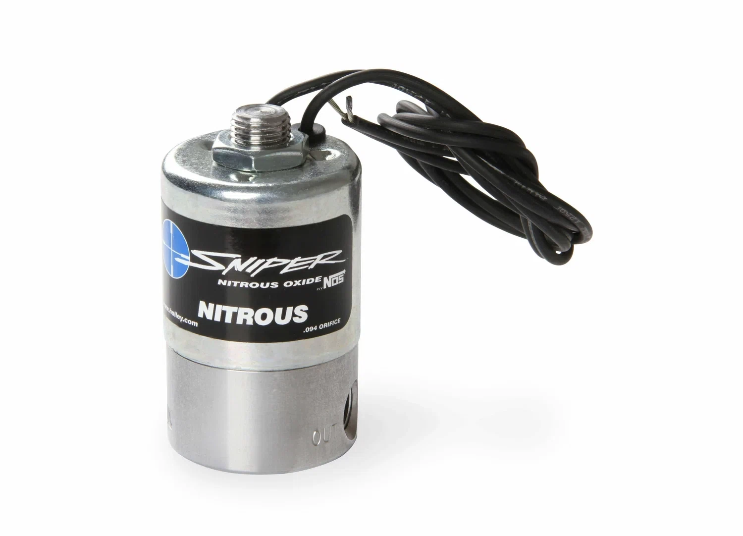 NOS 18018NOS Sniper Nitrous Solenoid 250 Max HP 1_4 NPT Inlet 1_8 NPT